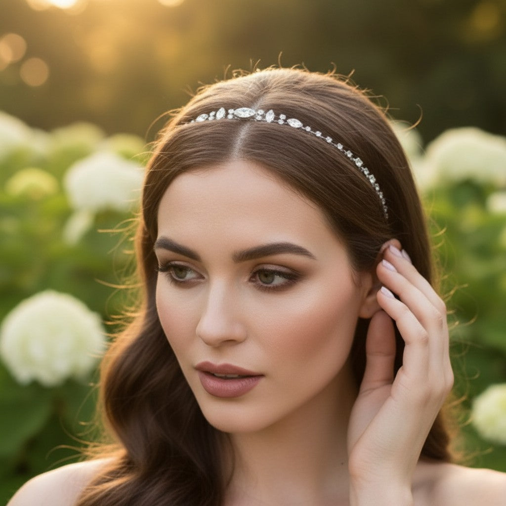 ELITE COLLECTION - PRECIOUS PEARL FOREHEAD PIECE - Ivory HP127AA