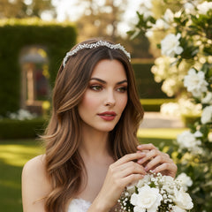 CUBIC ZIRCONIA COLLECTION - EXQUISITE CRYSTAL HEADBAND - AHB228