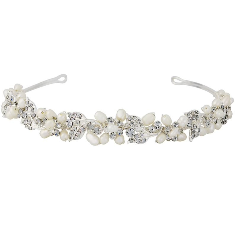 Pearlie - Chic Freshwater Pearl Vine Headband -  HDB21 - SASSB