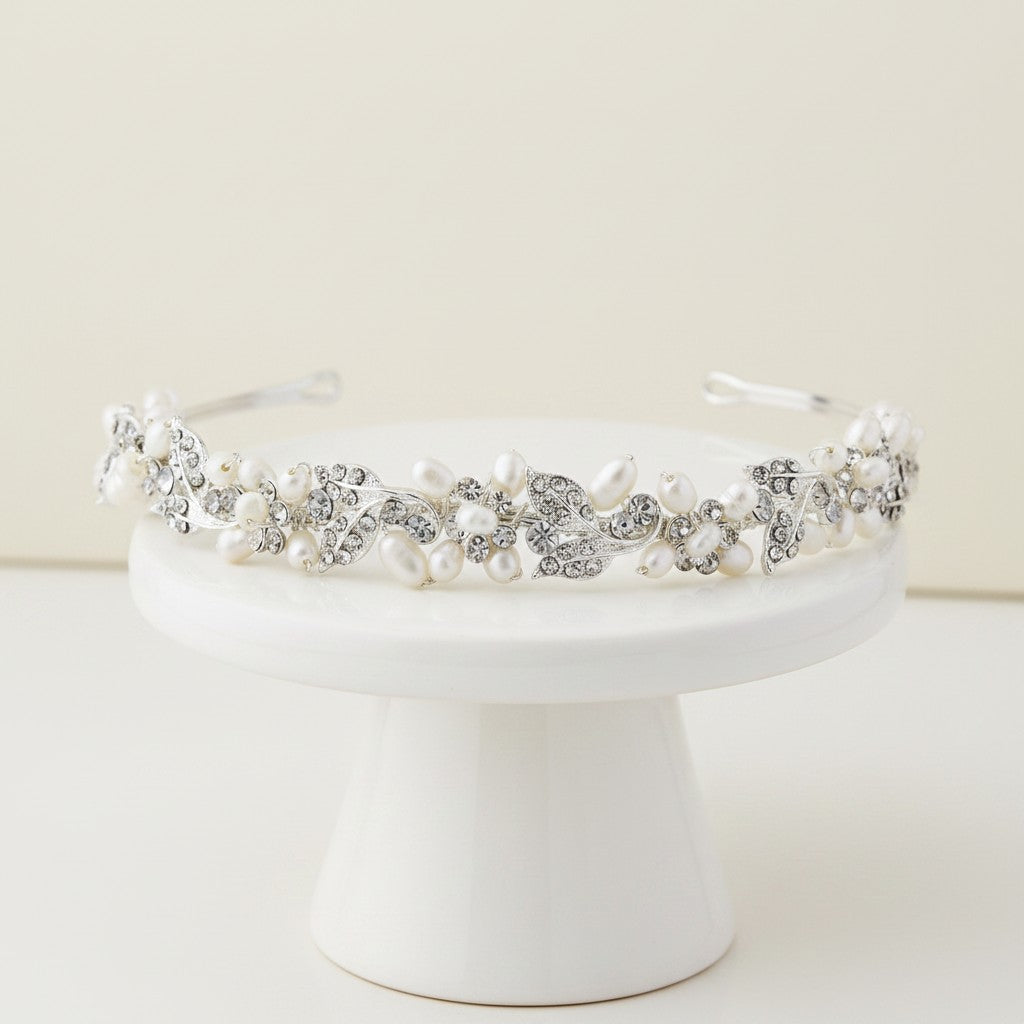 Pearlie - Chic Freshwater Pearl Vine Headband -  HDB21 - SASSB