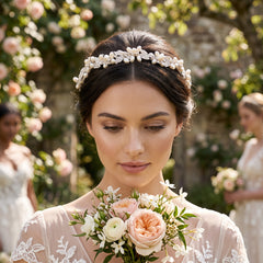 Pearlie - Chic Freshwater Pearl Vine Headband -  HDB21 - SASSB