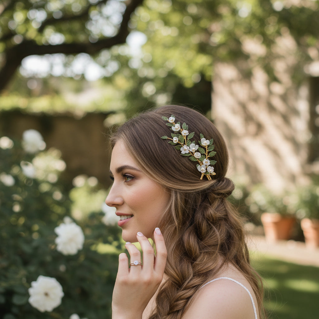 ATHENA COLLECTION - CHIC FLORAL HAIR CLIP - CLIP 779