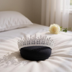 CUBIC ZIRCONIA COLLECTION - STARLET CRYSTAL TIARA - AHB231