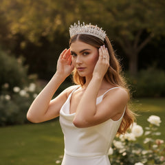 CUBIC ZIRCONIA COLLECTION - STARLET CRYSTAL TIARA - AHB231