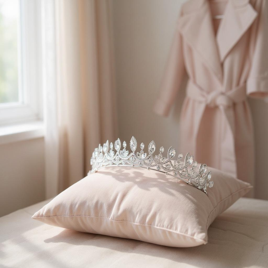 CUBIC ZIRCONIA COLLECTION -EXQUISITE REGAL TIARA - AHB235