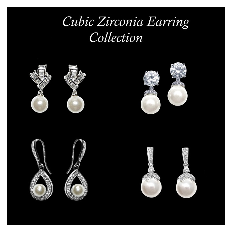 Cubic Zirconia Earring Collection