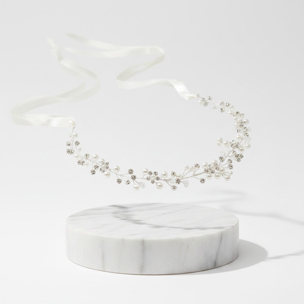 ATHENA COLLECTION - HEAVENLY PEARL VINE - HP177 SILVER