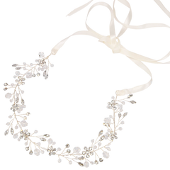 ATHENA COLLECTION - LUSH CRYSTAL HAIR VINE- HP191 SILVER