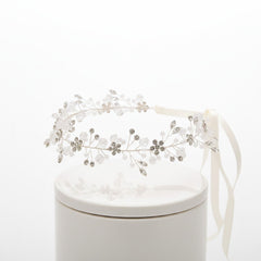 ATHENA COLLECTION - LUSH CRYSTAL HAIR VINE- HP191 SILVER