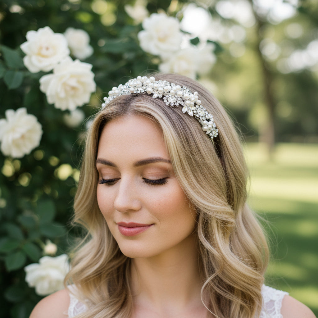 Sofia Luxe Pearl Headband - SassB HDB22