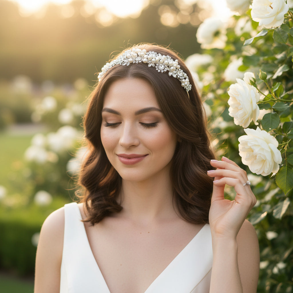 Sofia Luxe Pearl Headband - SassB HDB22