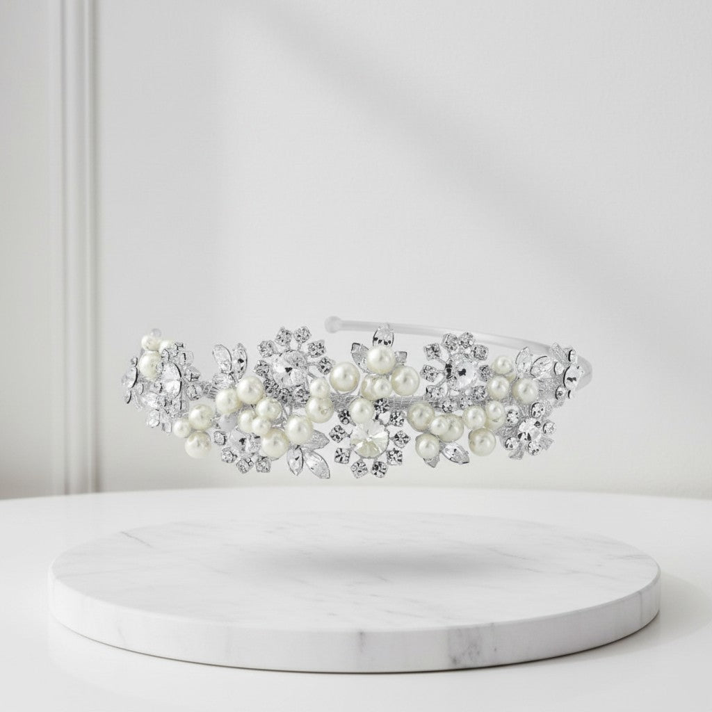Sofia Luxe Pearl Headband - SassB HDB22