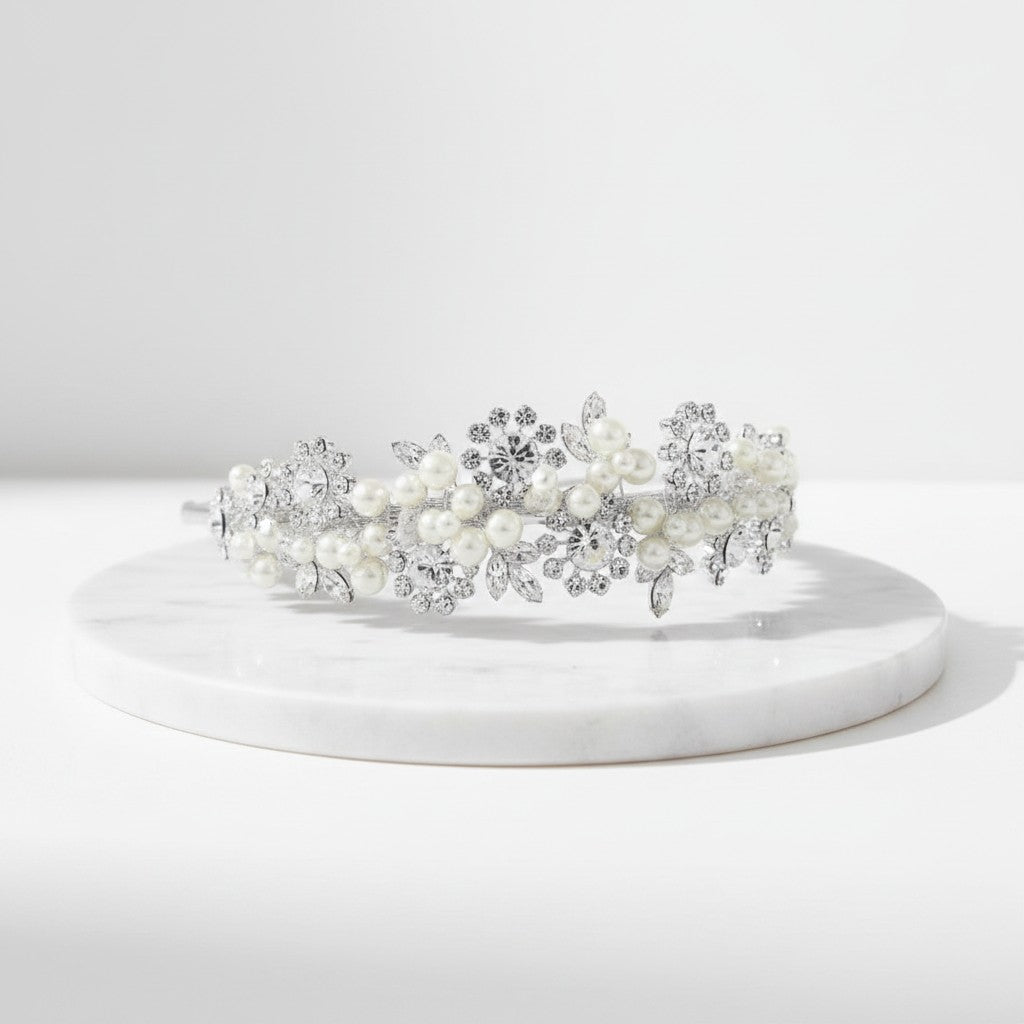 Sofia Luxe Pearl Headband - SassB HDB22