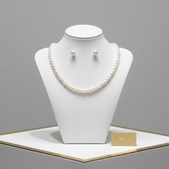 ATHENA COLLECTION - CHIC PEARL NECKLACE SET - CZNK279 IVORY
