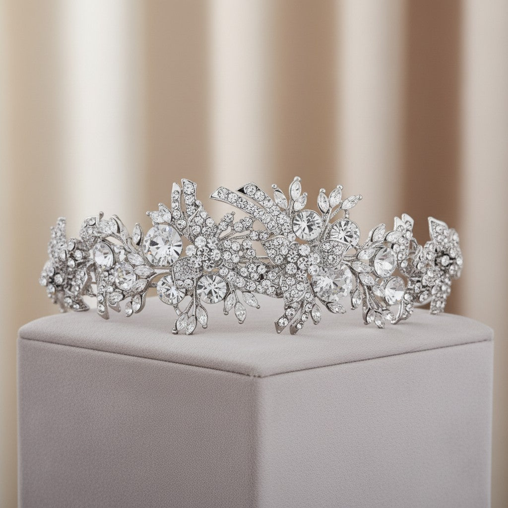 ELITE COLLECTION - Luxe Crystal Shimmer Tiara - Clear (Tiara 9)
