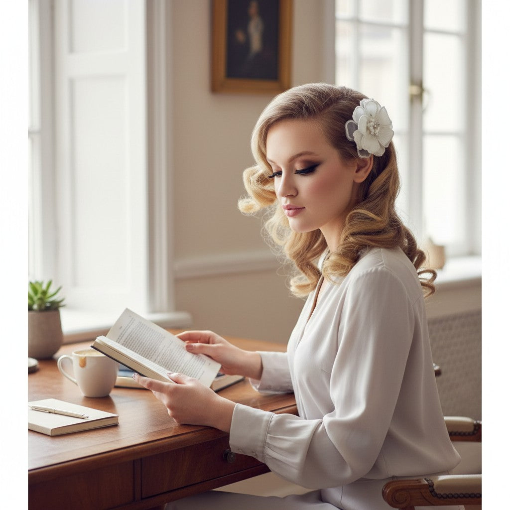 Serenity Chic Pearl Comb Headpiece HP21 - Ivory - SASSB