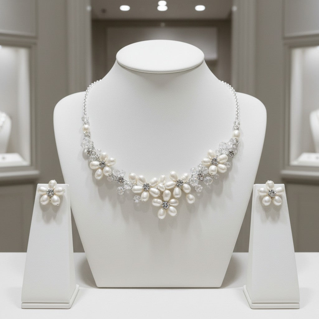 Enchanting FreshwaterPearl Necklace Set - SASSB - NK7a