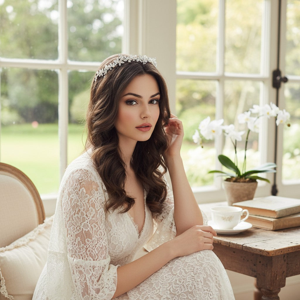 Luxe Embellished Hairvine  HP8 - SASSB - IVORY