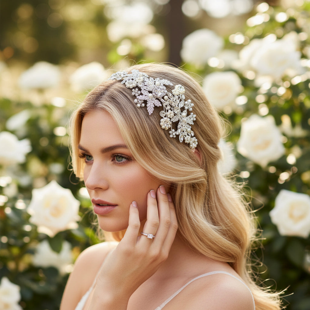 ROSALIE GOLD- PEARL ENCHANTMENT HEADBAND - HDB28 - SASSB GOLD