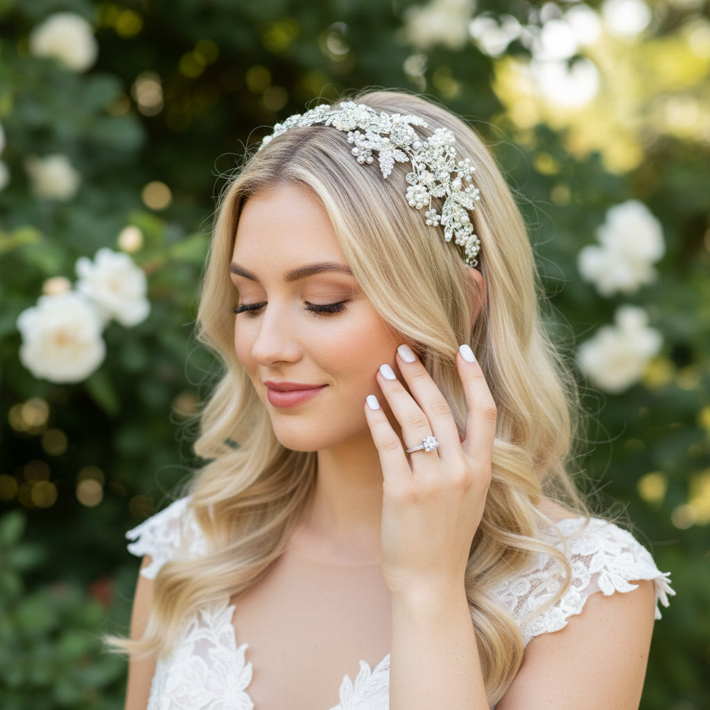 ROSALIE GOLD- PEARL ENCHANTMENT HEADBAND - HDB28 - SASSB GOLD