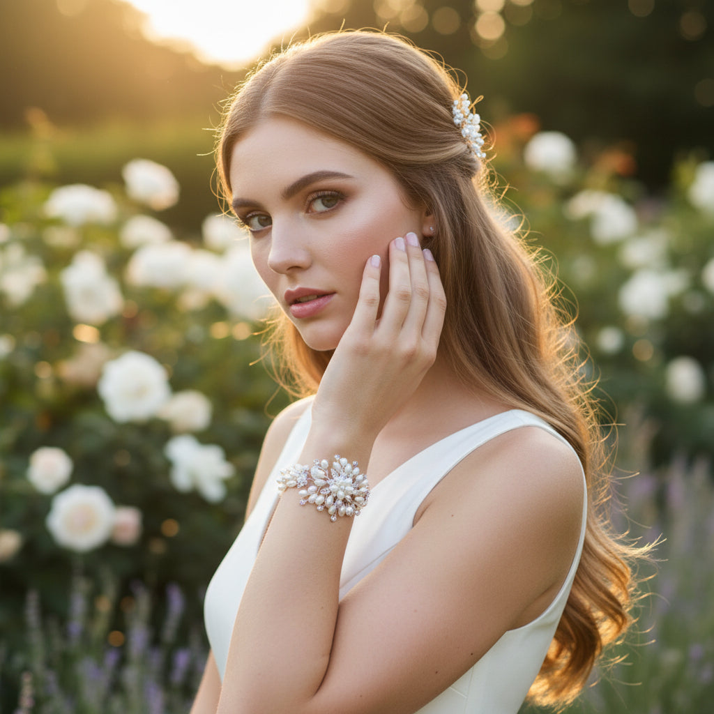 Starlet Freshwater Pearl Bracelet - SASSB - Ivory  -BR13