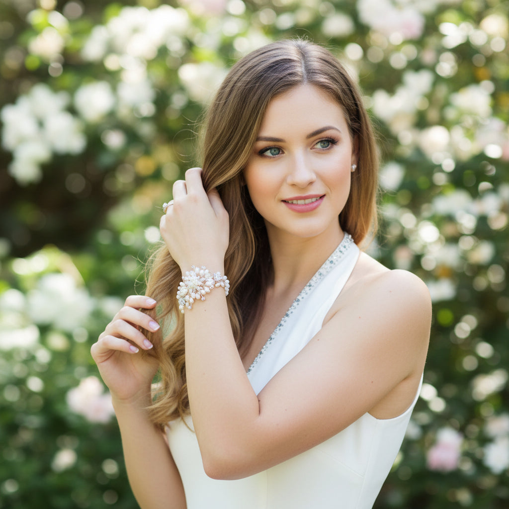 Starlet Freshwater Pearl Bracelet - SASSB - Ivory  -BR13