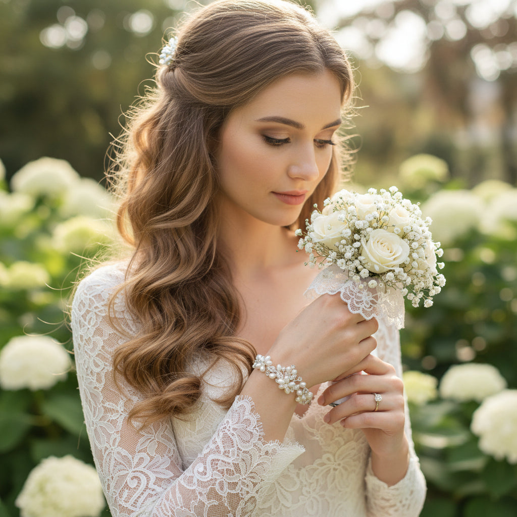 Divine Pearl Bracelet - Ivory - SASSB -BR12