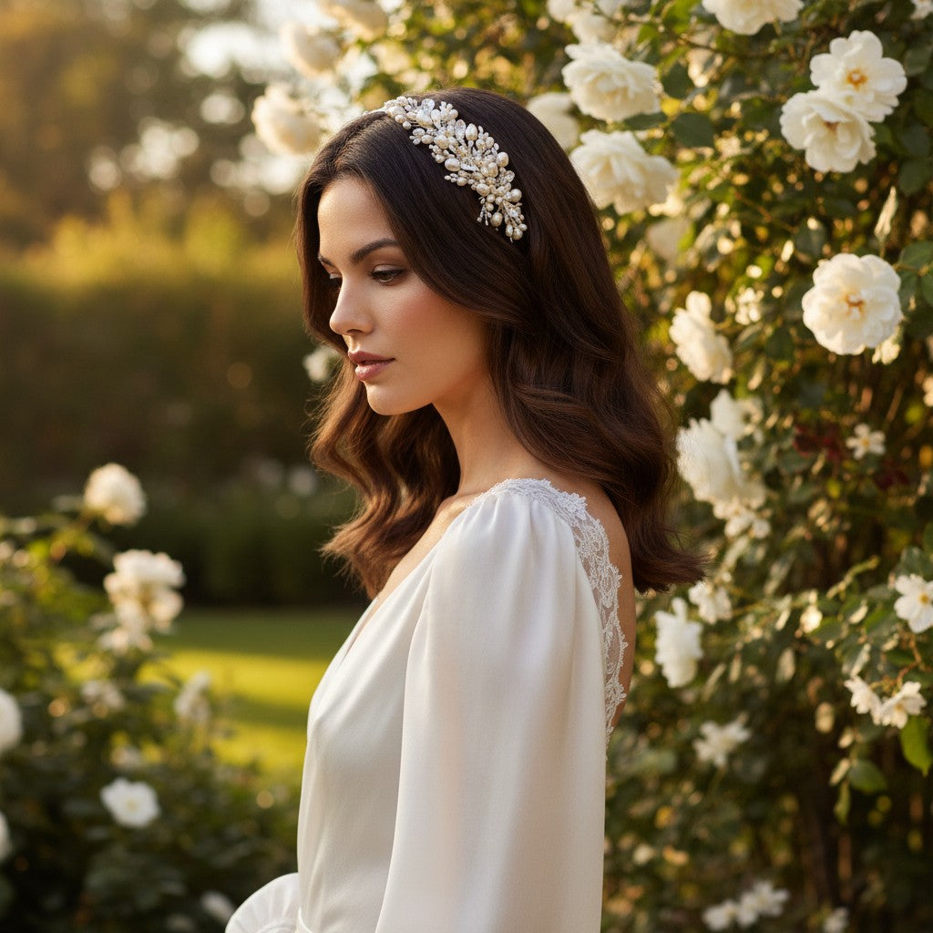 BESSIE - Luxe Pearl Headband - HDB29- SASSB