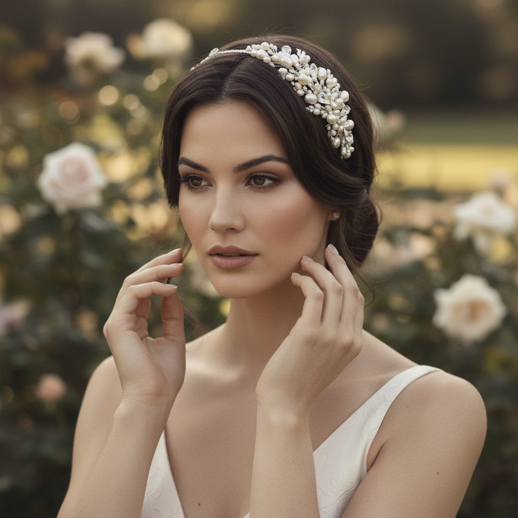 BESSIE - Luxe Pearl Headband - HDB29- SASSB