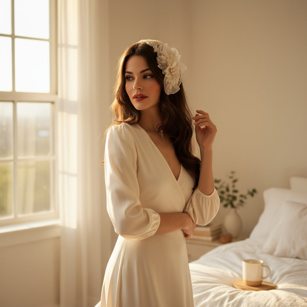 BRIANNA - Chic Headpiece - Ivory -HP16 SASSB