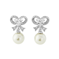 Cubic Zirconia Collection - Eternal Pearl Earrings - CZ335