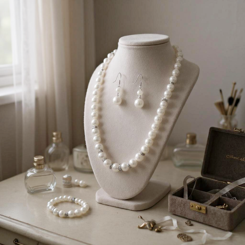 ATHENA COLLECTION - CHIC NECKLACE AND BRACELET SET - CZNK283 SILVER