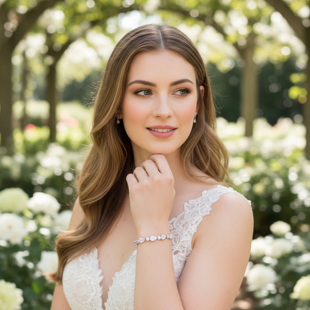 Cubic Zirconia - Classic Crystal Bracelet - BRA6