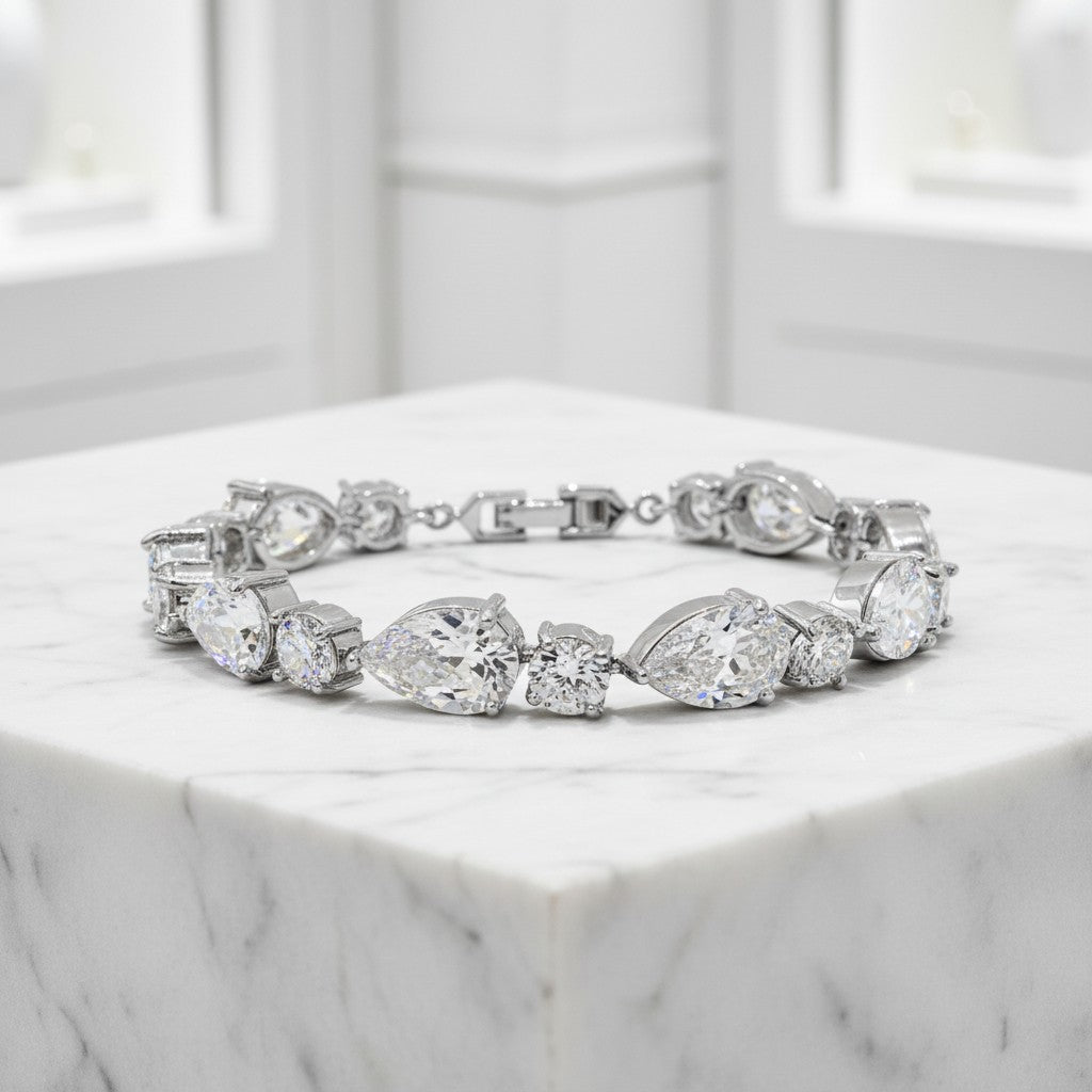 Cubic Zirconia - Classic Crystal Bracelet - BRA6