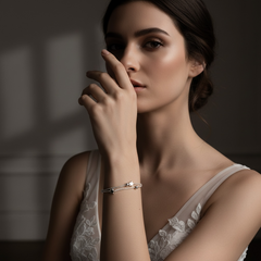 CUBIC ZIRCONIA COLLECTION - CHIC STAR BRACELET - 925 STERLING SILVER BR179