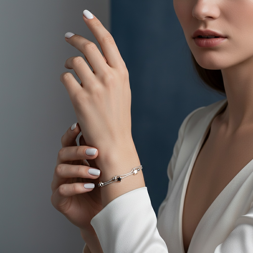 CUBIC ZIRCONIA COLLECTION - CHIC STAR BRACELET - 925 STERLING SILVER BR179