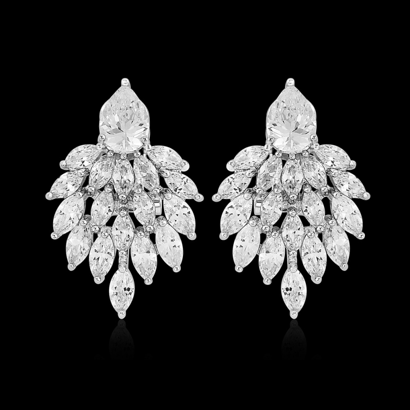 Cubic Zirconia Collection - Statement Earrings - CZER336