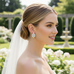 Cubic Zirconia Collection - Statement Earrings - CZER336