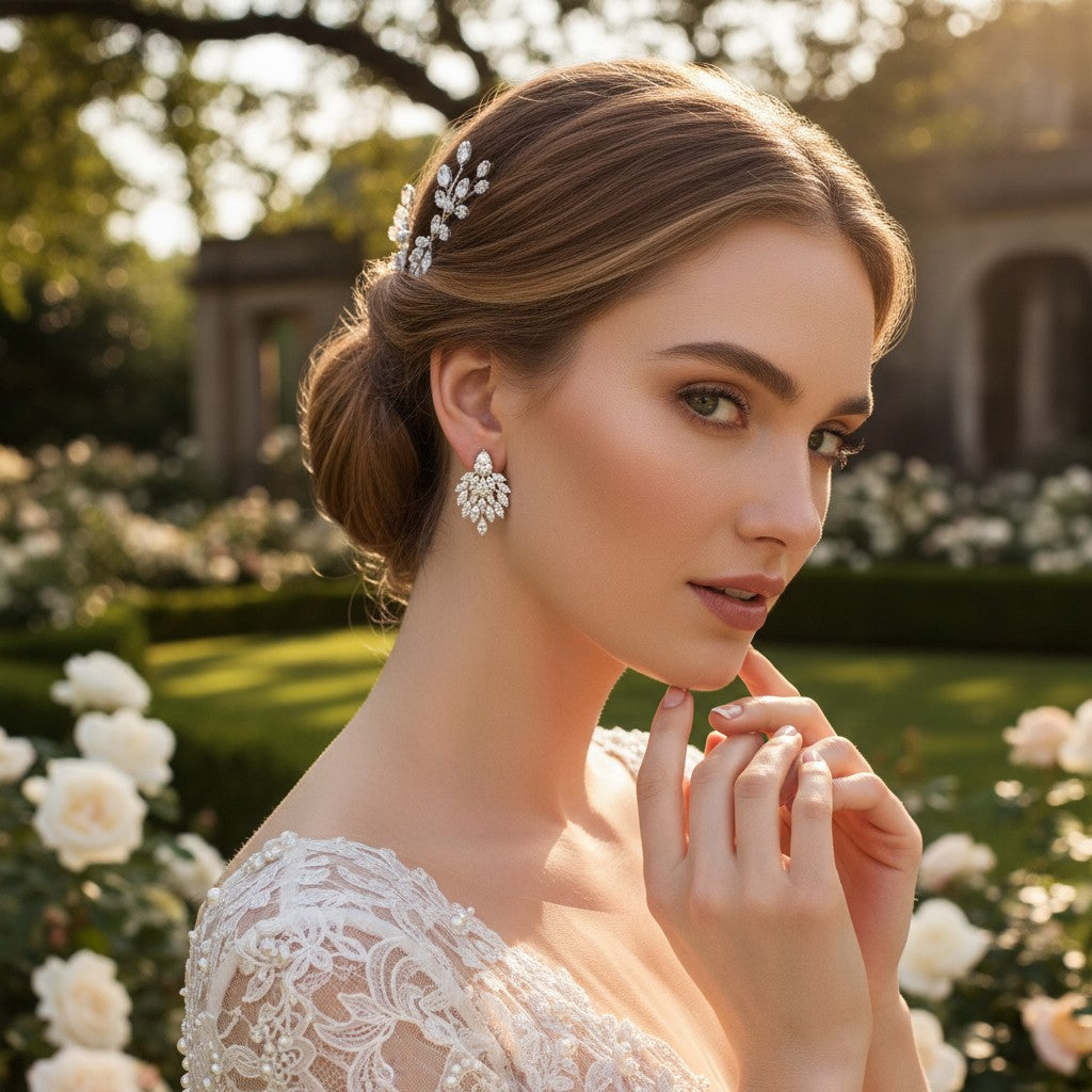Cubic Zirconia Collection - Statement Earrings - CZER336