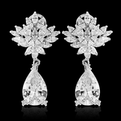 Cubic Zirconia Collection - Vintage Glam Petite Earrings - CZER338