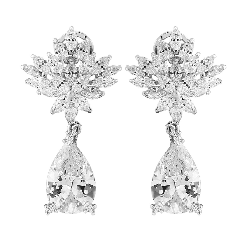 Cubic Zirconia Collection - Vintage Glam Petite Earrings - CZER338
