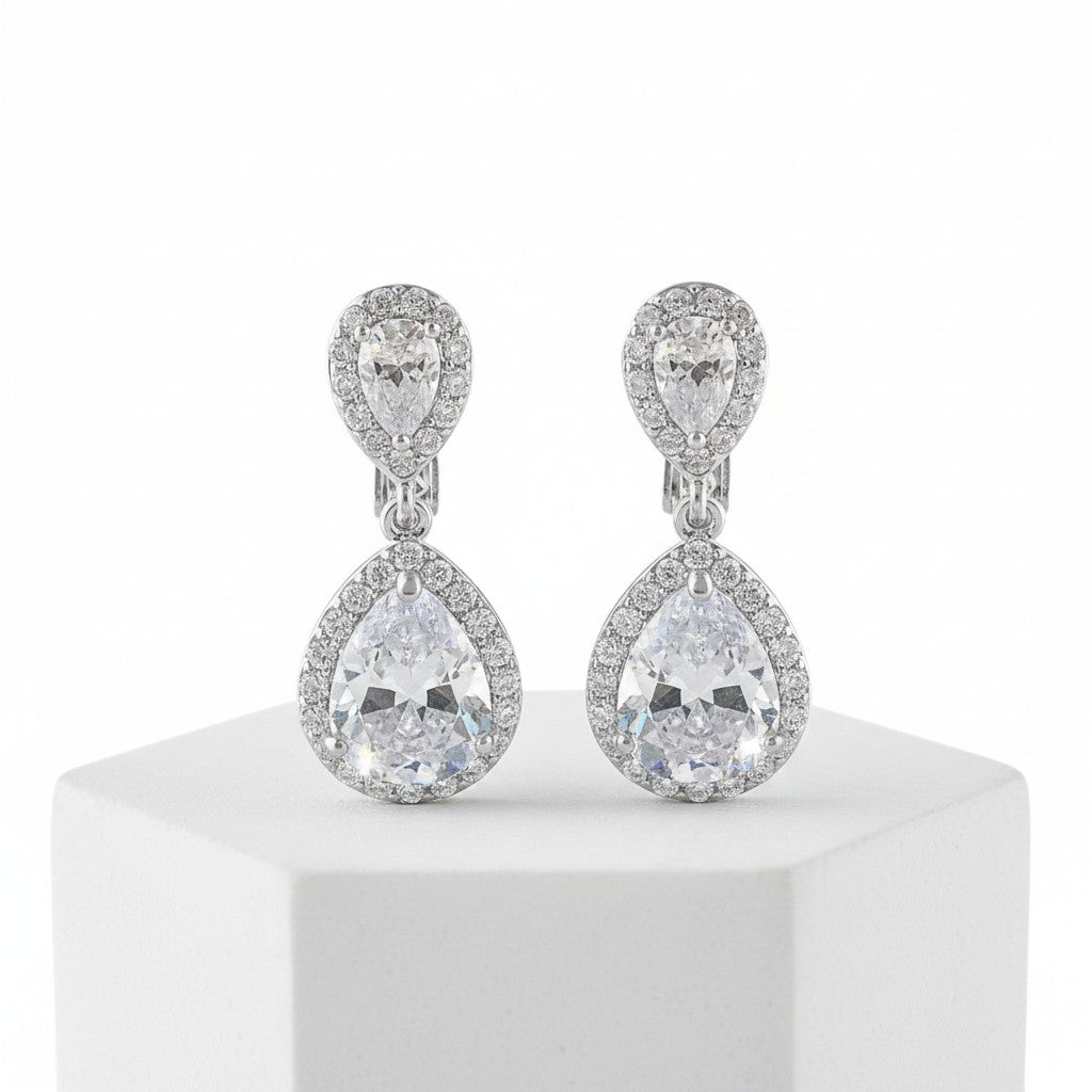CLIP -ON Dazzling Crystal Earrings - ER142