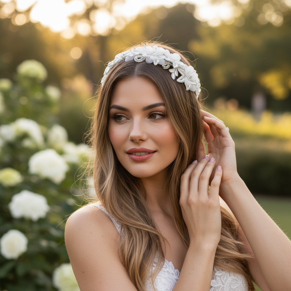 Marlene Vintage Charm Hair Band - Ivory SASSB HDB33