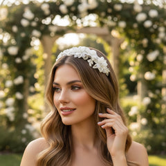 Marlene Vintage Charm Hair Band - Ivory SASSB HDB33