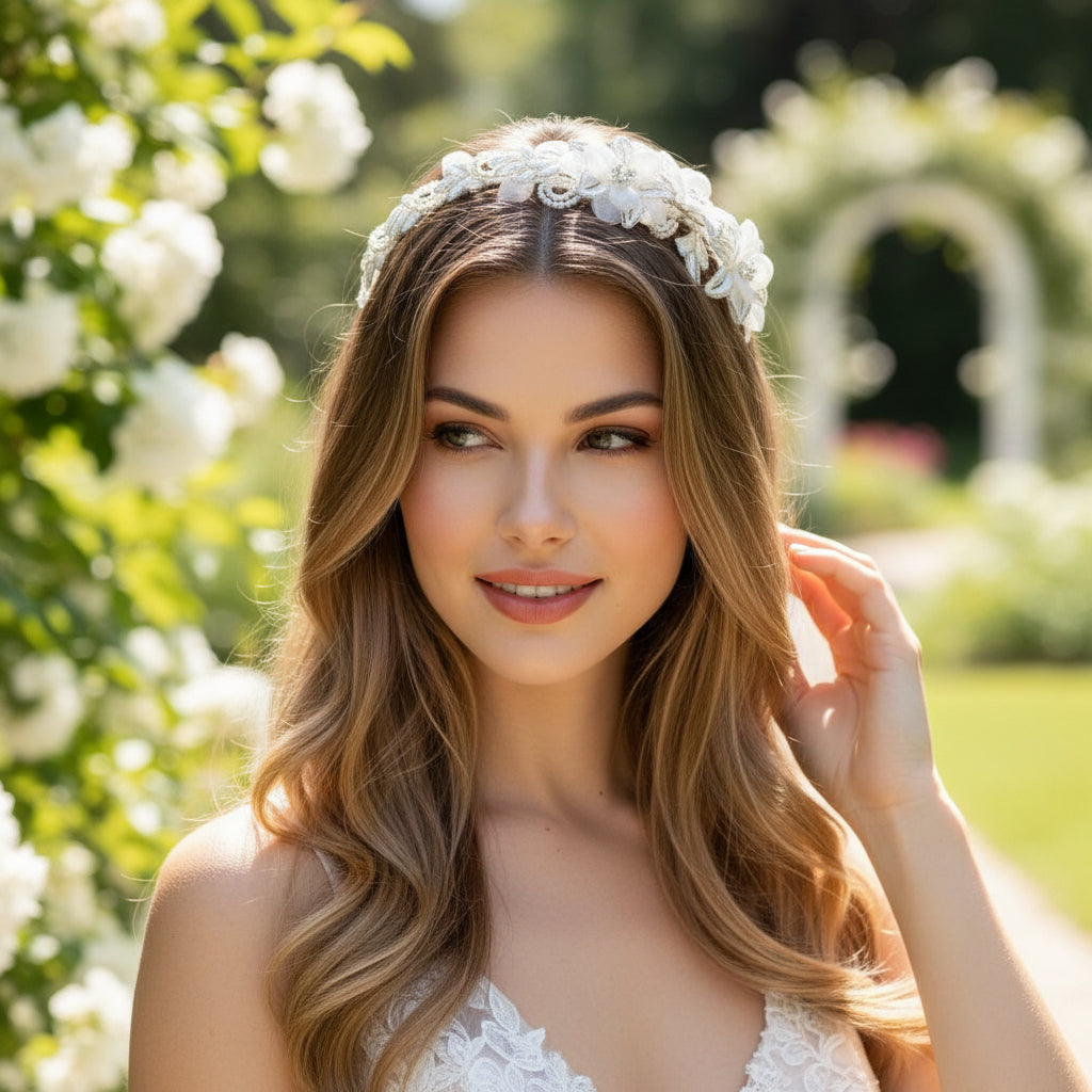 Marlene Vintage Charm Hair Band - Ivory SASSB HDB33