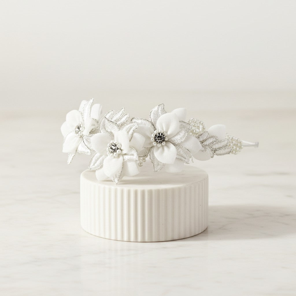 Marlene Vintage Charm Hair Band - Ivory SASSB HDB33