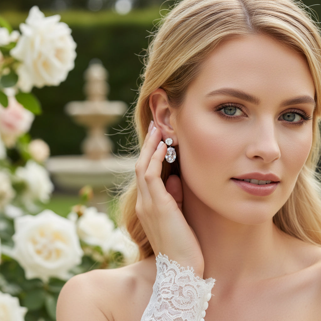 CUBIC ZIRCONIA COLLECTION - DAINTY SPARKLE EARRINGS - CZER936