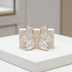 ATHENA COLLECTION - CHIC DROP EARRINGS - IVORY CZER937 GOLD