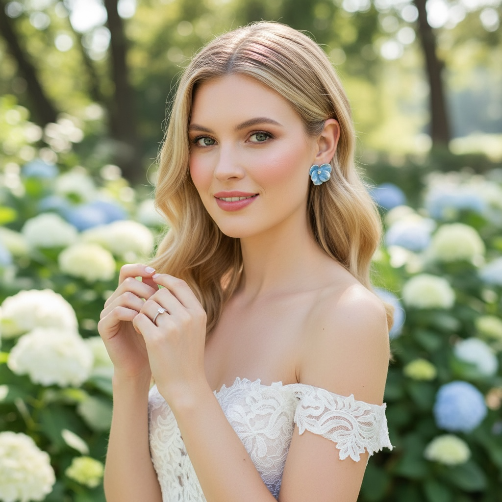 ATHENA COLLECTION - BLUE ORCHID EARRINGS - CZER938