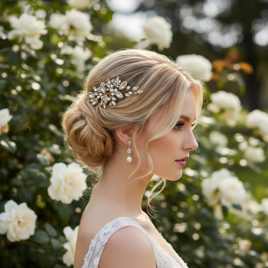 ATHENA COLLECTION - CRYSTAL CHIC HAIR COMB - HC311 SILVER